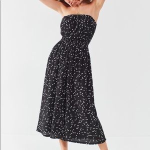 silence + noise | strapless polka dot jumpsuit